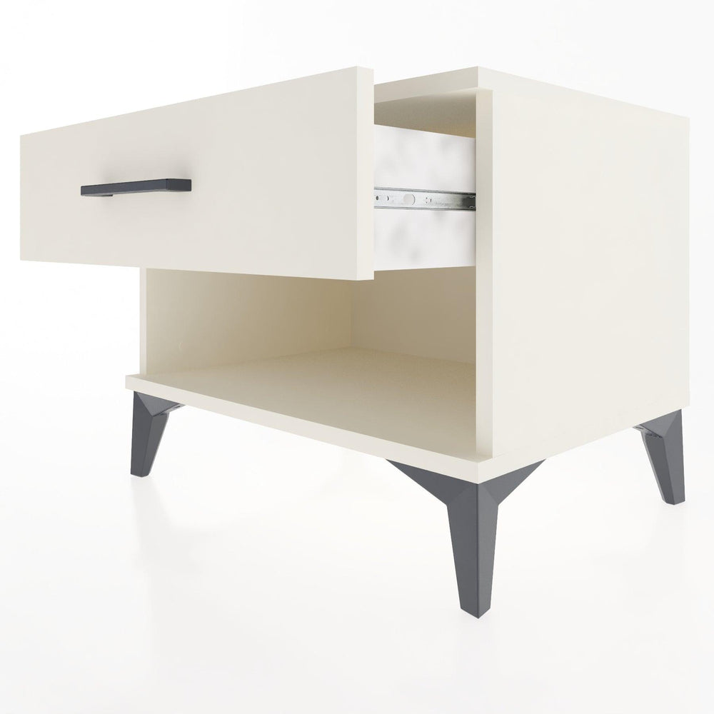 Woodntry Modular Nightstand Moonstone 60x44x68 cm with Drawer and Shelf CR3-1