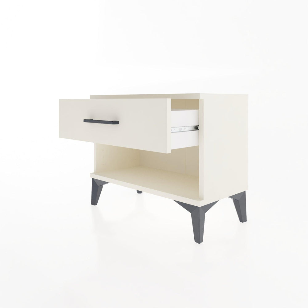 Woodntry Modular Nightstand Moonstone 60x30x36 cm with Drawer and Shelf CR3-1