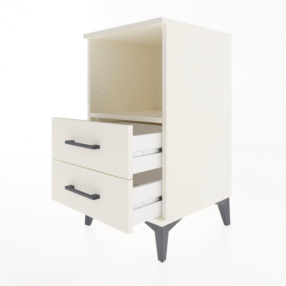 Woodntry Modular Nightstand Moonstone 44x44x68 cm with Drawer and Shelf CR3-1