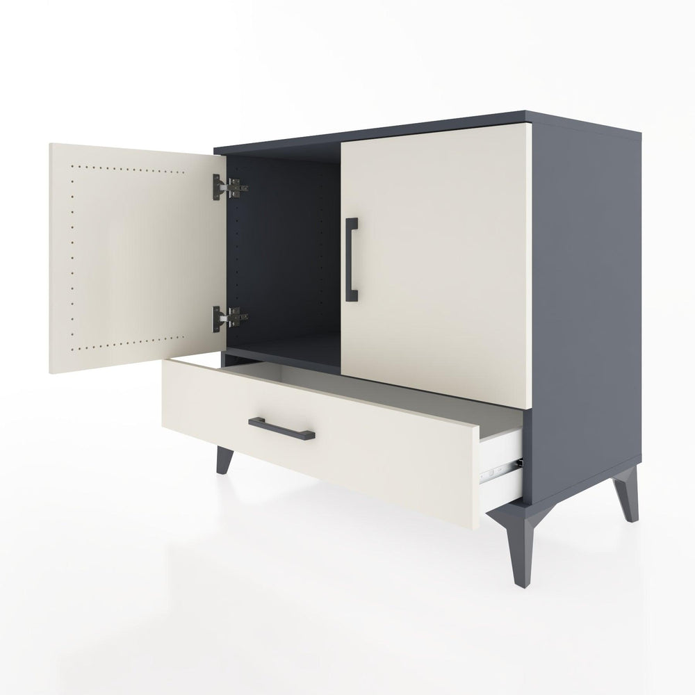 Woodntry Modüler Şifonyer Antrasit 88x44x68 cm Kapaklı ve Çekmeceli KC3-2