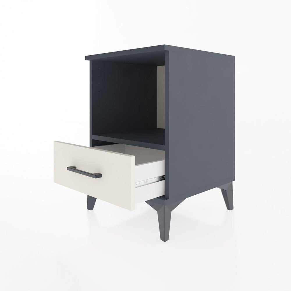 Woodntry Modular Nightstand Anthracite 44x44x52 cm with Drawers and Shelves CR3-2