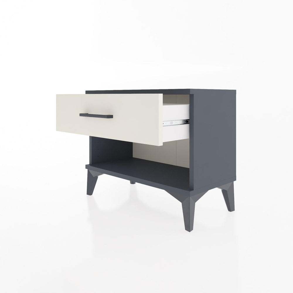 Woodntry Modular Nightstand Anthracite 60x30x36 cm with Drawers and Shelves CR3-2