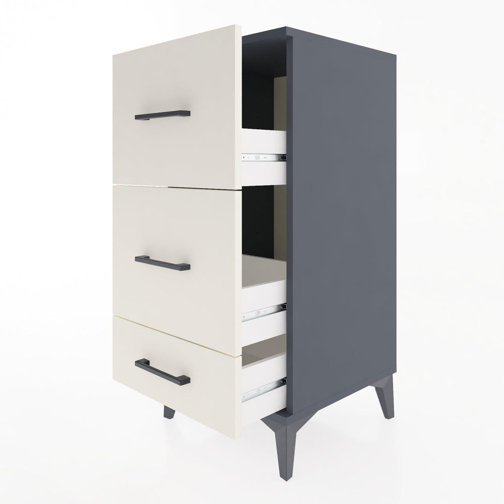 Woodntry Modular Nightstand Anthracite 44x44x84 cm Drawer C3-2