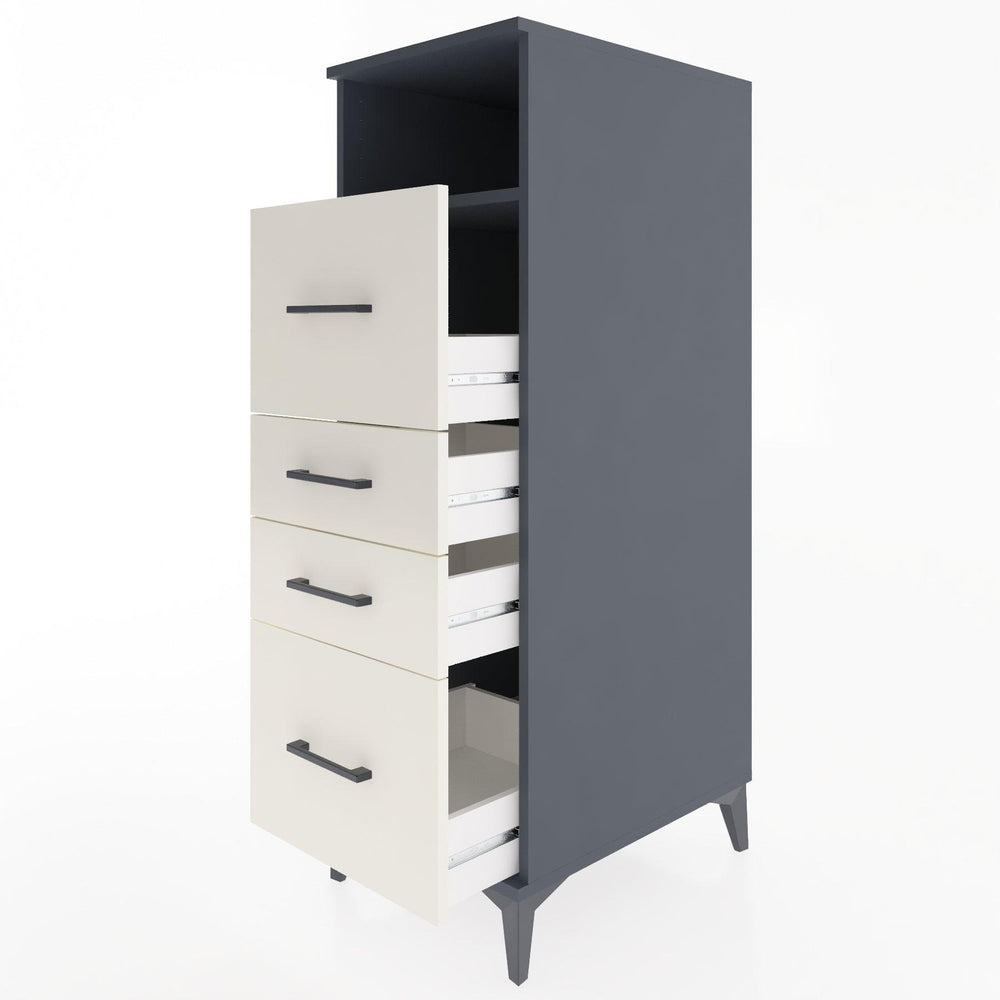 Woodntry Modular Cabinet Anthracite 44x30x122 cm with Drawers and Shelves CR103-2