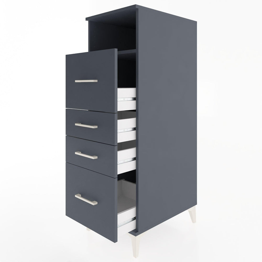 Woodntry Modular Cabinet Anthracite 44x30x122 cm with Drawers and Shelves CR103-2