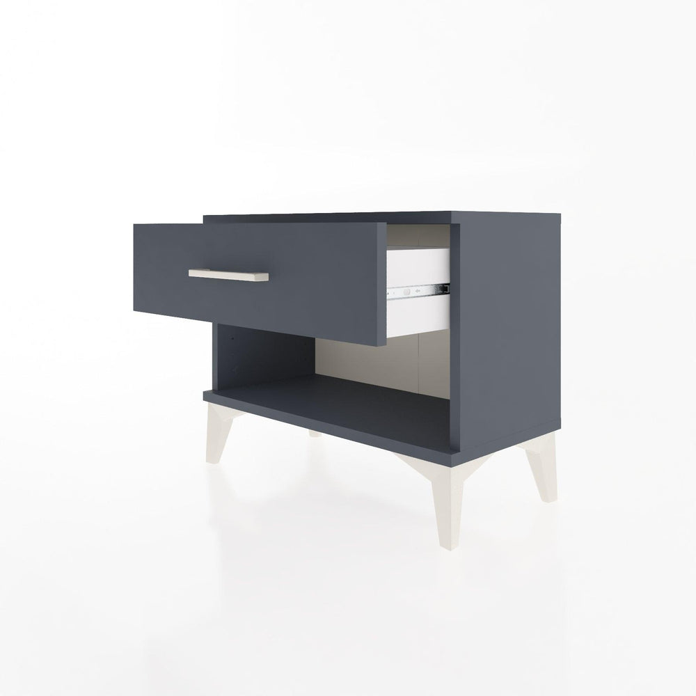 Woodntry Modular Nightstand Anthracite 60x30x36 cm with Drawers and Shelves CR3-2