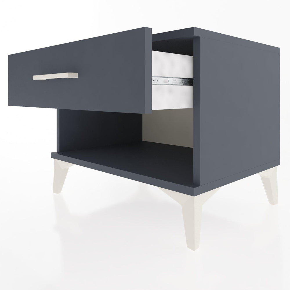 Woodntry Modüler Komodin Antrasit 60x44x68 cm Çekmeceli ve Raflı CR3-2