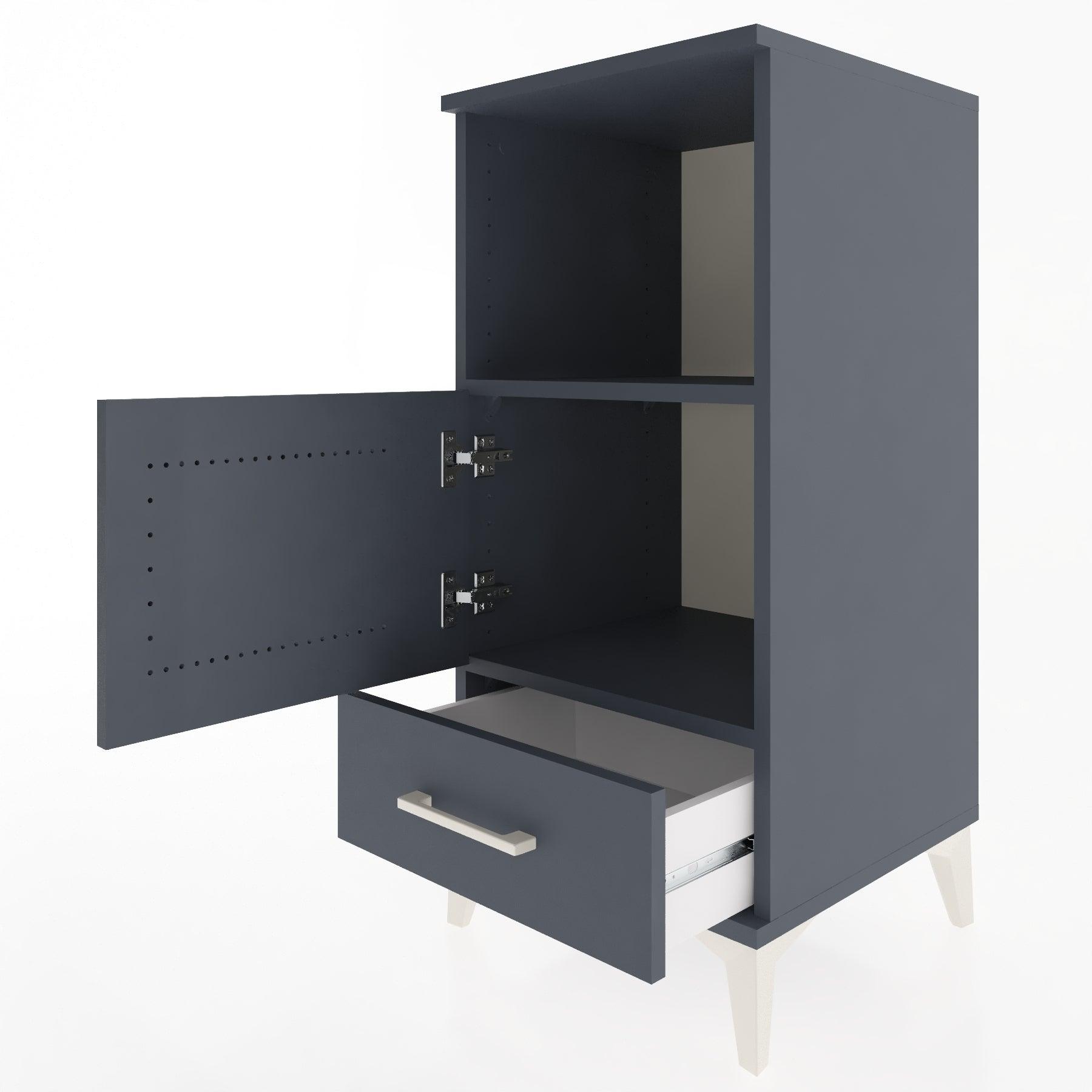 Woodntry Modular Nightstand Anthracite 44x44x84 cm Functional F47-2