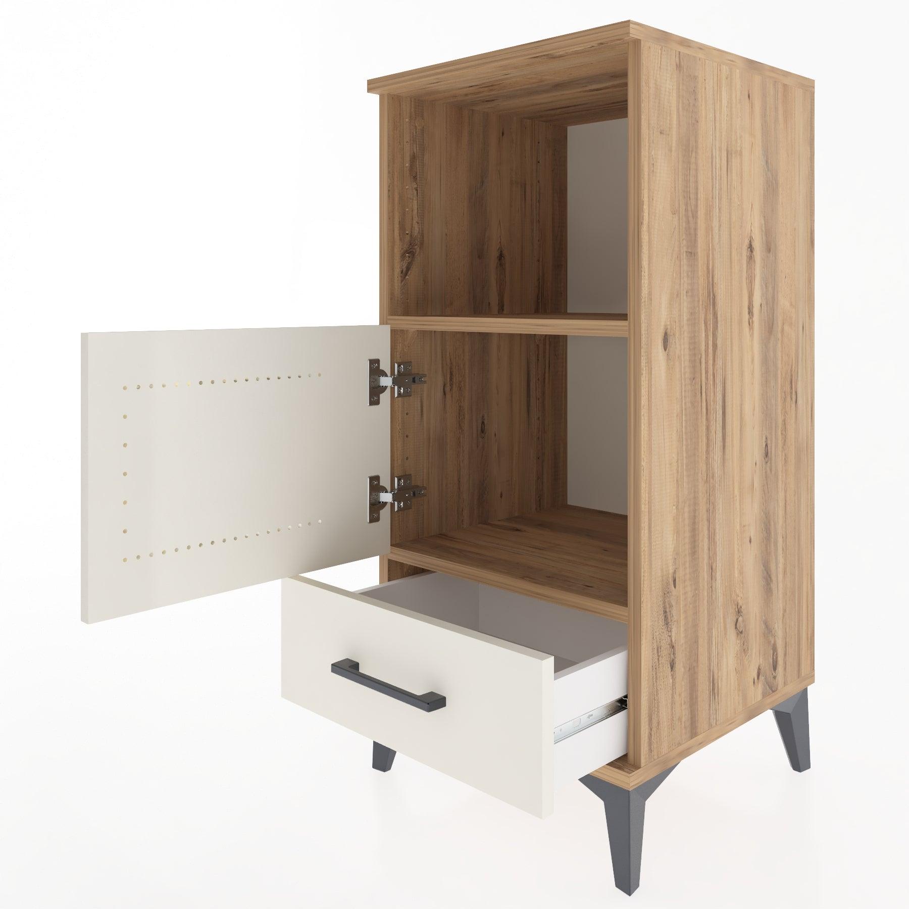 Woodntry Modular Nightstand Pine 44x44x84 cm Functional F47-3