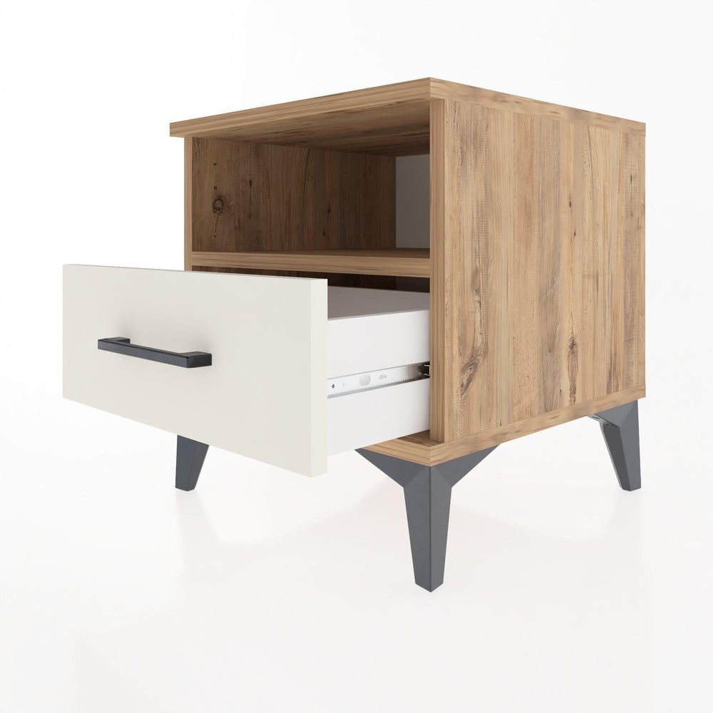 Woodntry Modüler Komodin Çam 44x44x36 cm Çekmeceli ve Raflı CR3-3