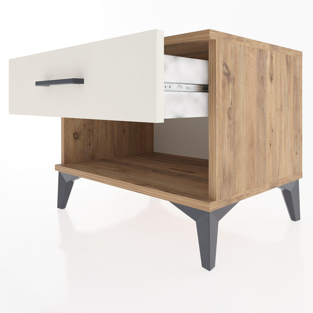 Woodntry Modular Nightstand Pine 60x44x68 cm with Drawers and Shelves CR3-3
