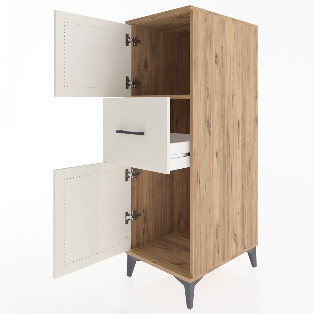 Woodntry Modular Cabinet Pine 44x30x122 cm with Doors and Drawers KC3-3