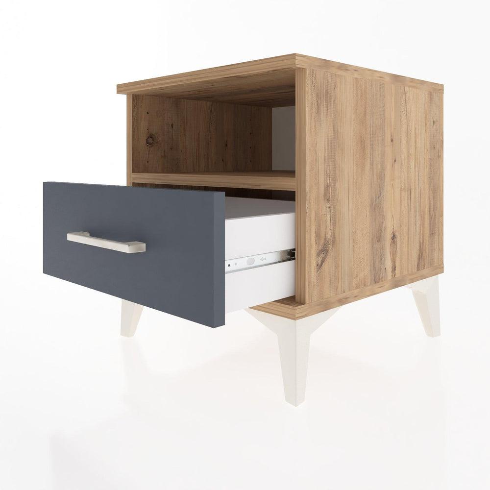 Woodntry Modüler Komodin Çam 44x44x36 cm Çekmeceli ve Raflı CR3-3