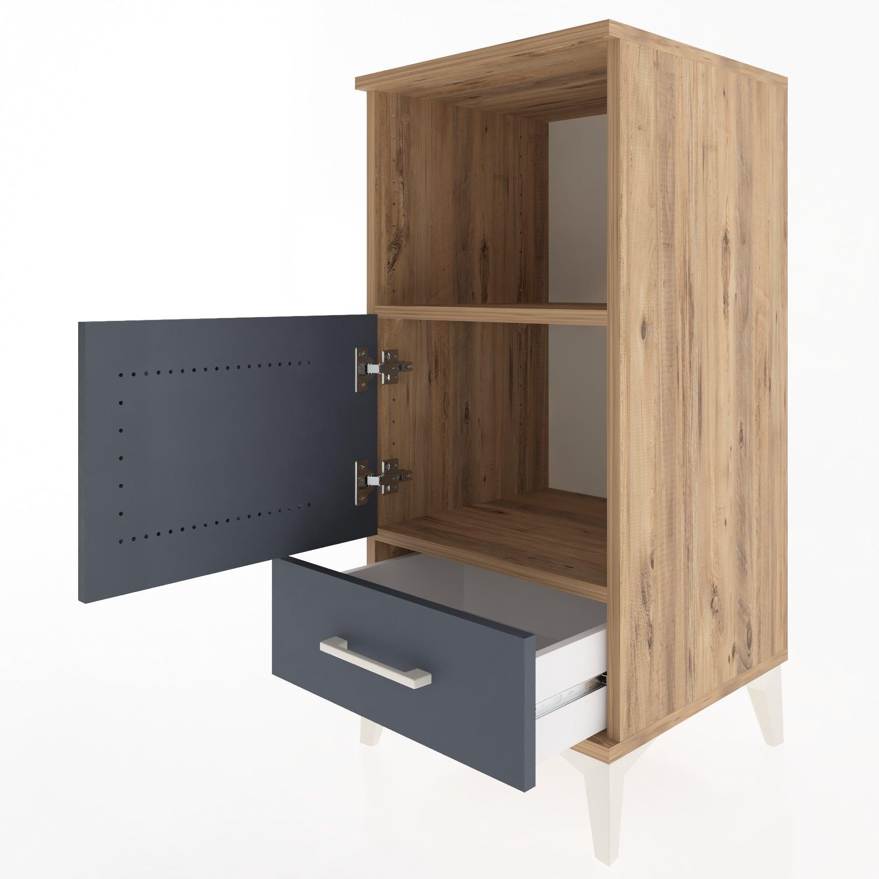 Woodntry Modular Nightstand Pine 44x44x84 cm Functional F47-3