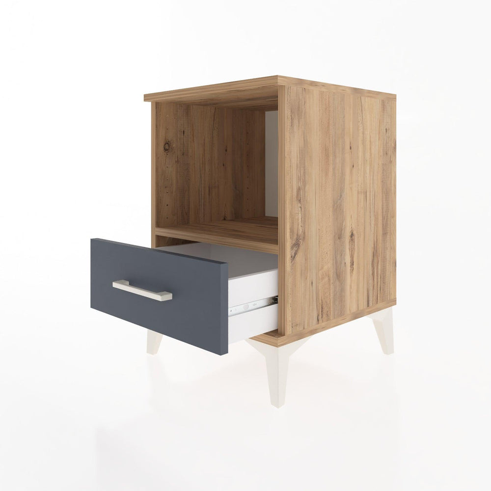 Woodntry Modular Nightstand Pine 44x44x52 cm with Drawers and Shelves CR3-3