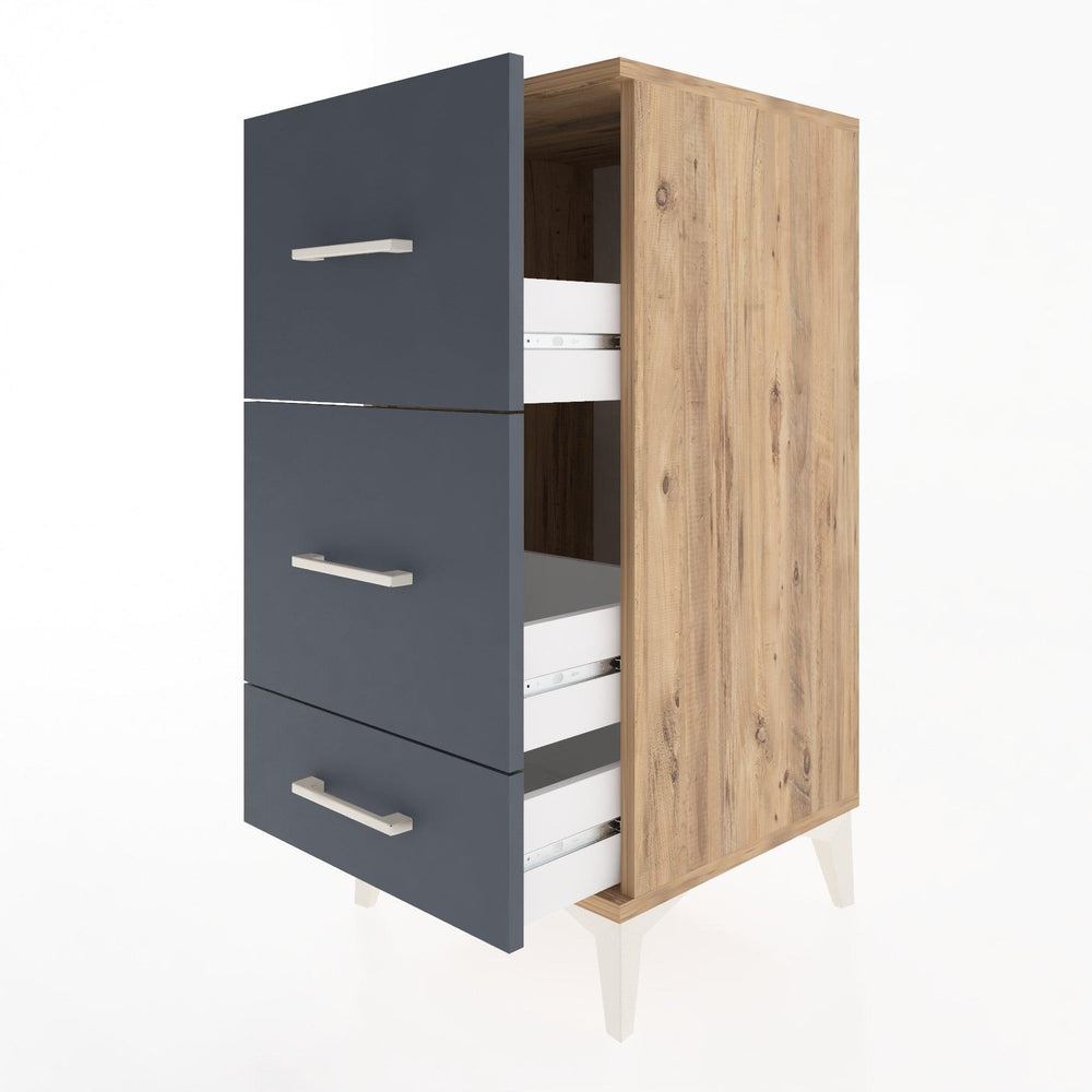 Woodntry Modular Nightstand Pine 44x44x84 cm Drawer C3-3