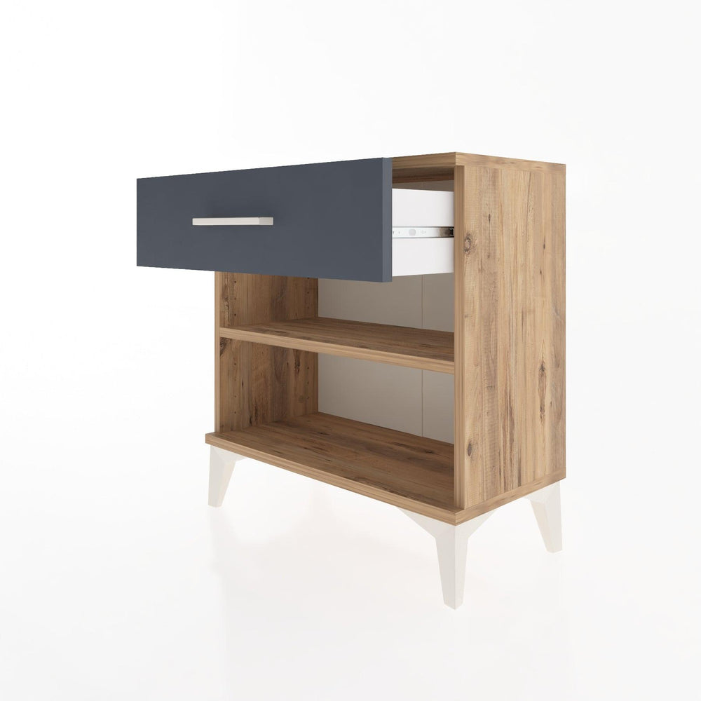 Woodntry Modular Nightstand Pine 60x30x52 cm with Drawers and Shelves CR3-3