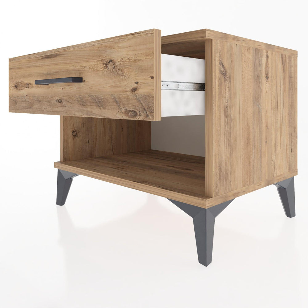 Woodntry Modular Nightstand Pine 60x44x68 cm with Drawers and Shelves CR3-3