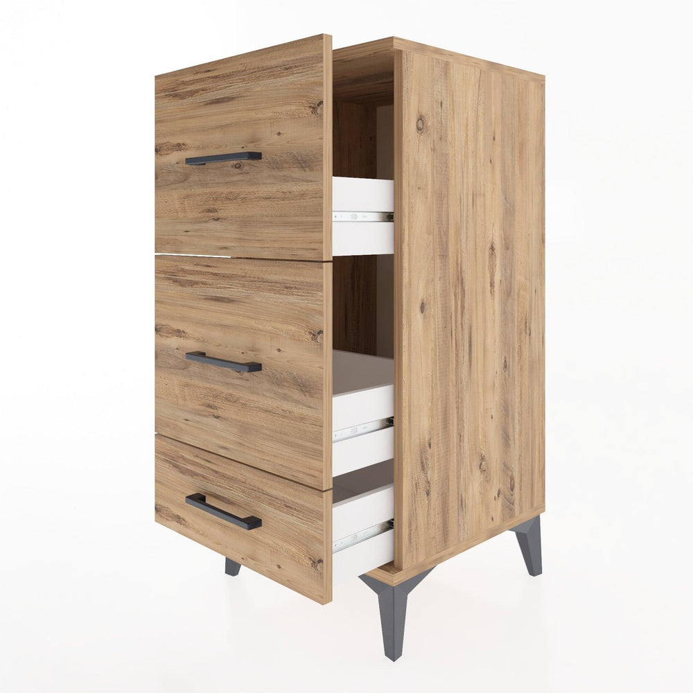 Woodntry Modular Nightstand Pine 44x44x84 cm Drawer C3-3