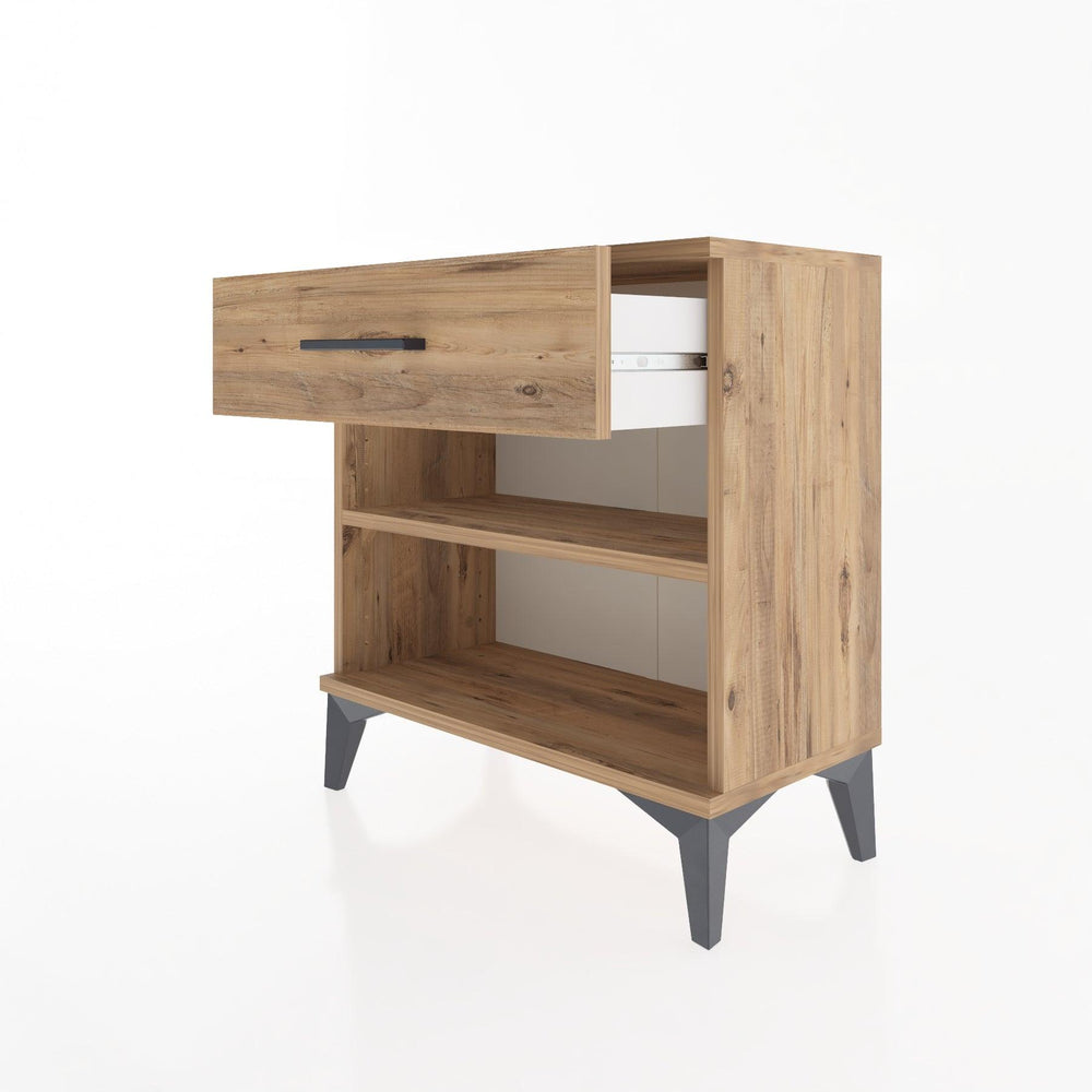 Woodntry Modular Nightstand Pine 60x30x52 cm with Drawers and Shelves CR3-3