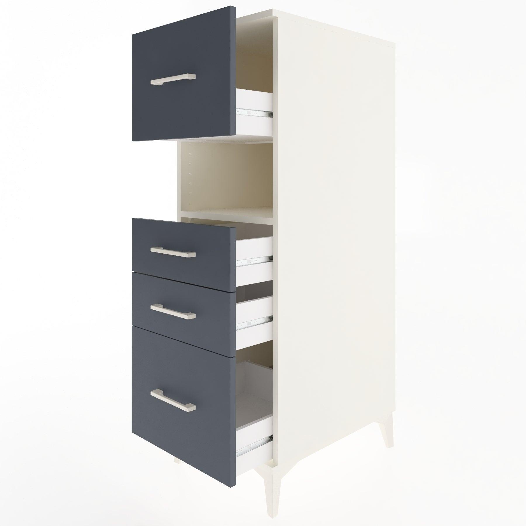 Woodntry Modular Cabinet Moonstone 44x30x122 cm with Drawers and Shelves CR104-1
