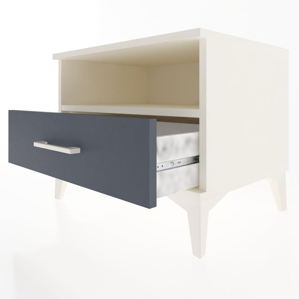 Woodntry Modular Nightstand Moonstone 60x44x68 cm with Drawer and Shelf CR4-1