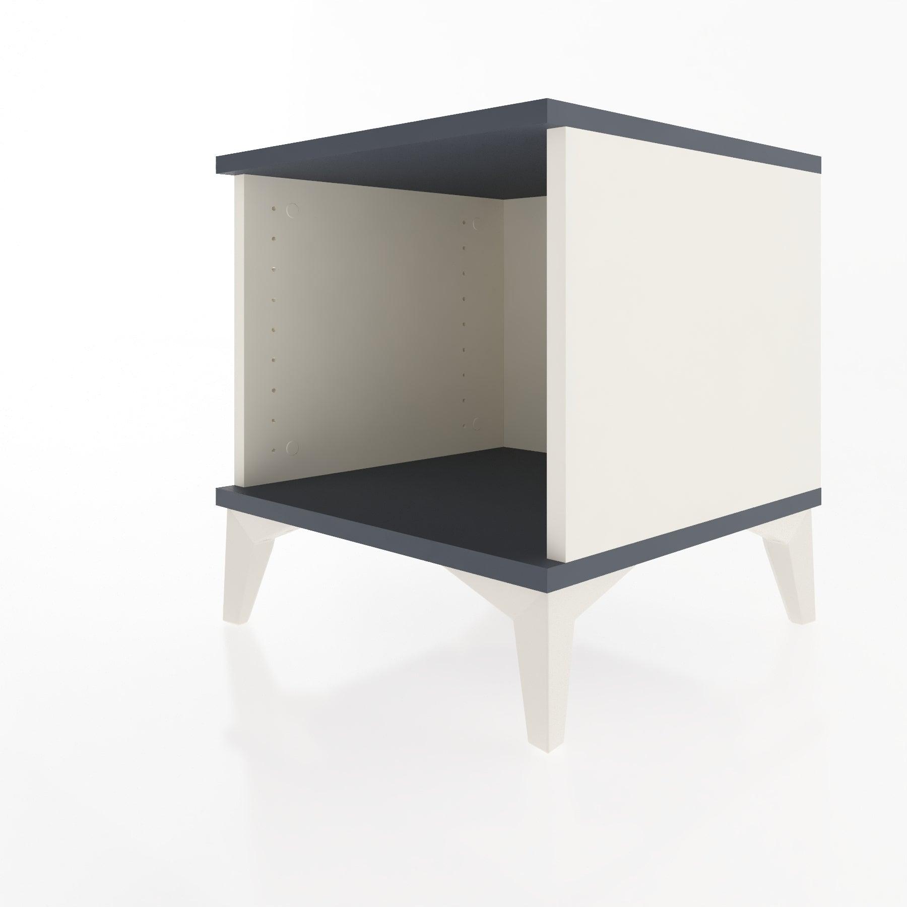 Woodntry Modular Nightstand Moonstone 44x44x36 cm with Shelf R4-1