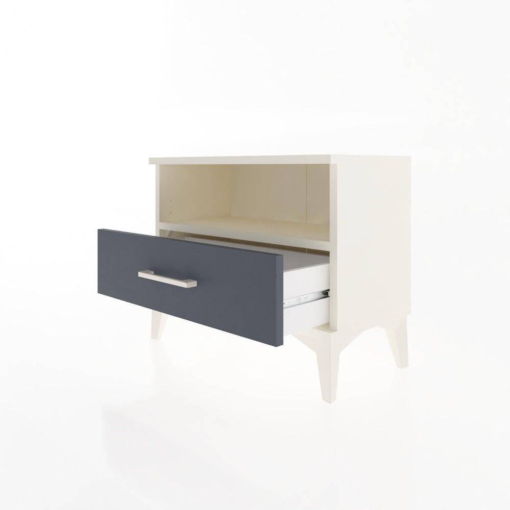 Woodntry Modular Nightstand Moonstone 60x30x36 cm with Drawer and Shelf CR4-1