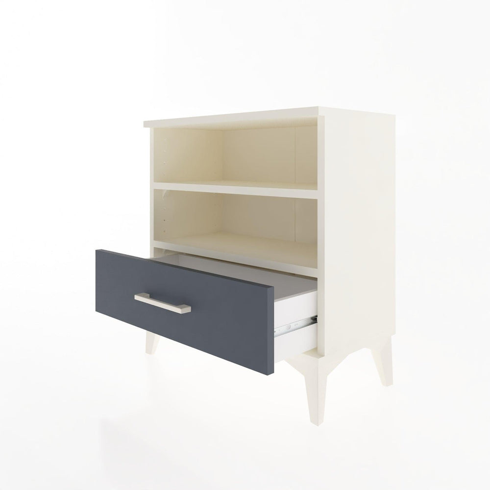 Woodntry Modular Nightstand Moonstone 60x30x52 cm with Drawer and Shelf CR4-1