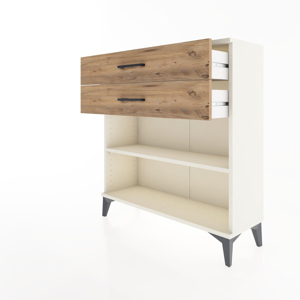 Woodntry Modular Dresser Moonstone 88x30x84 cm with Drawers and Shelves CR4-1
