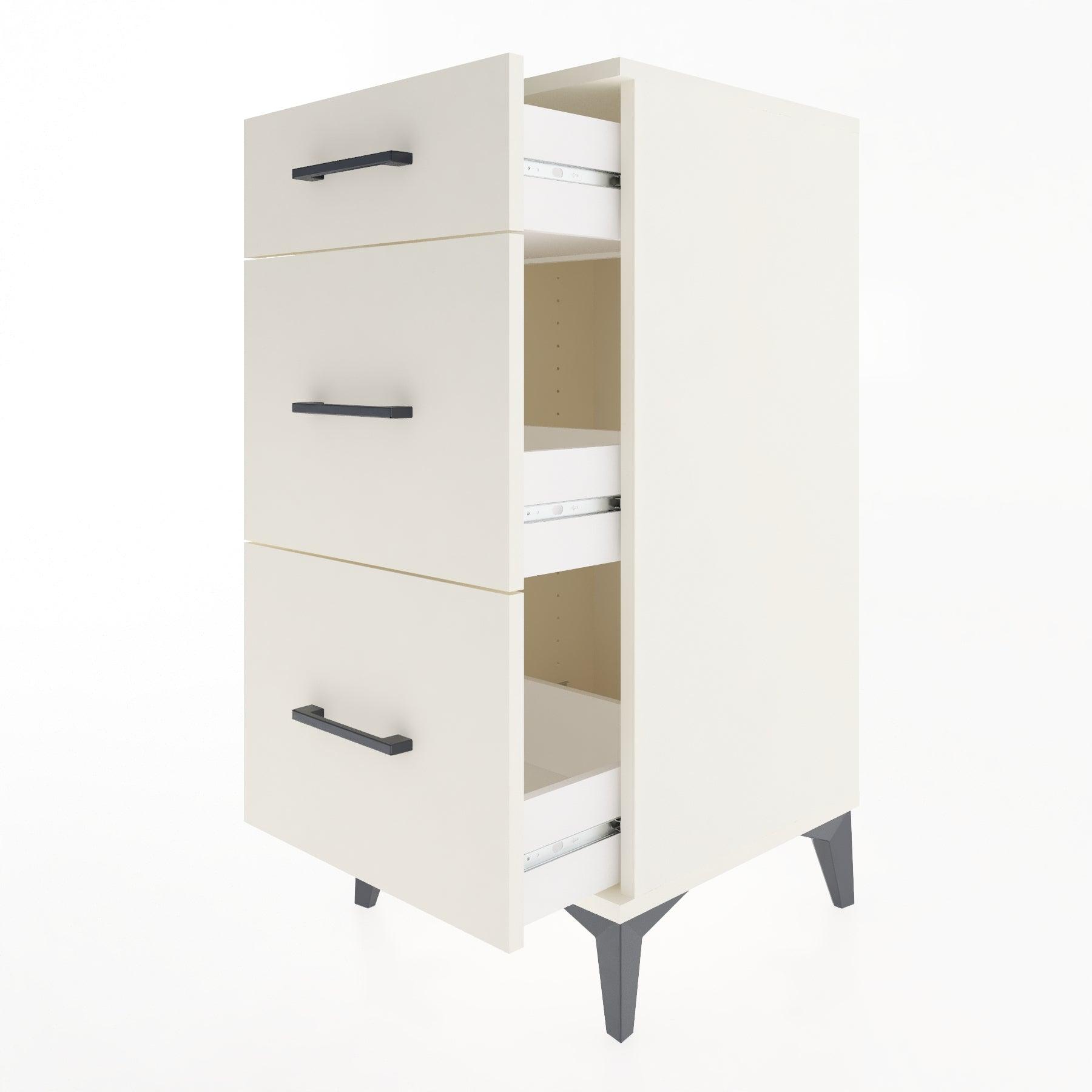 Woodntry Modular Nightstand Moonstone 44x44x84 cm Drawer C4-1