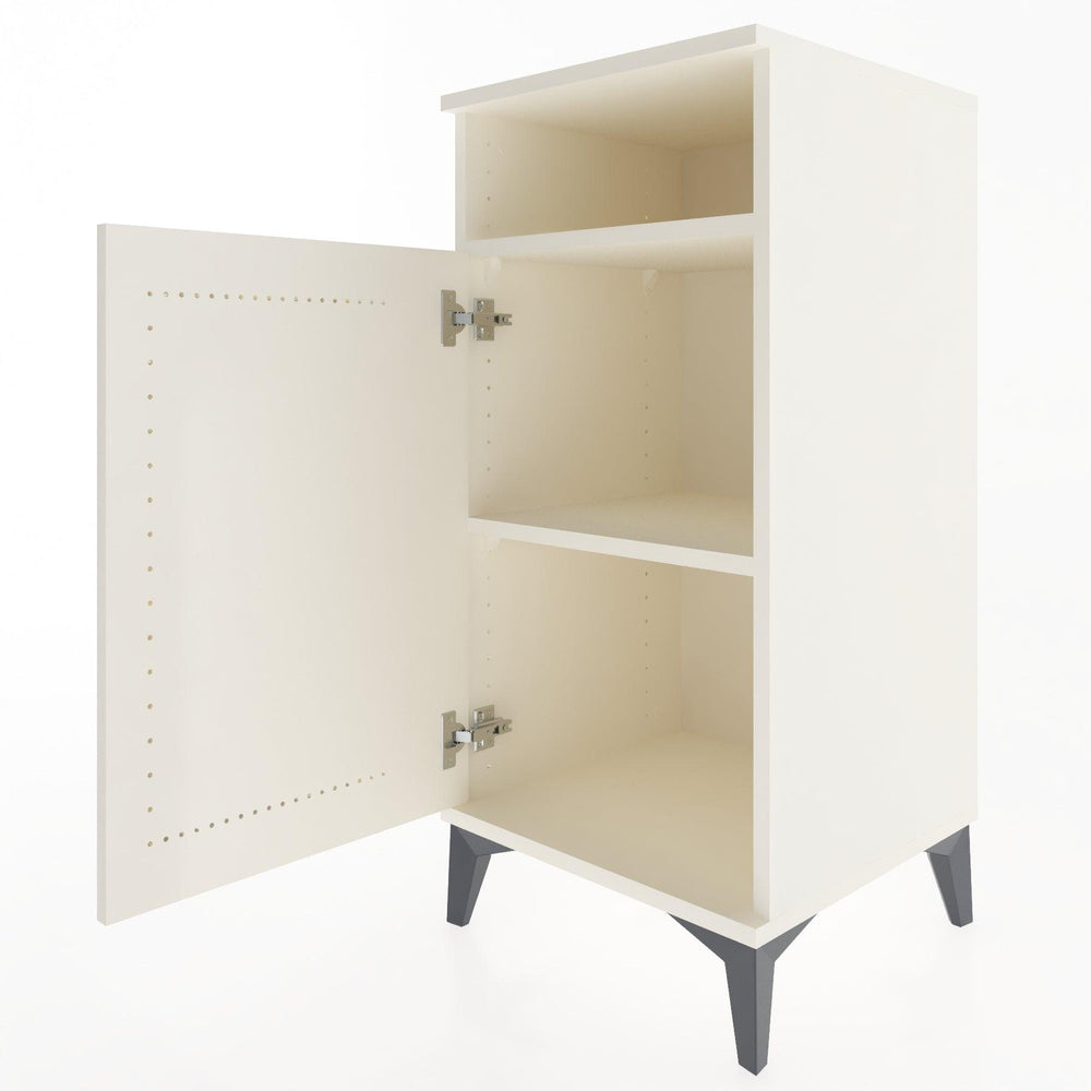 Woodntry Modular Nightstand Moonstone 44x44x84 cm with Cover and Shelf KR26-1