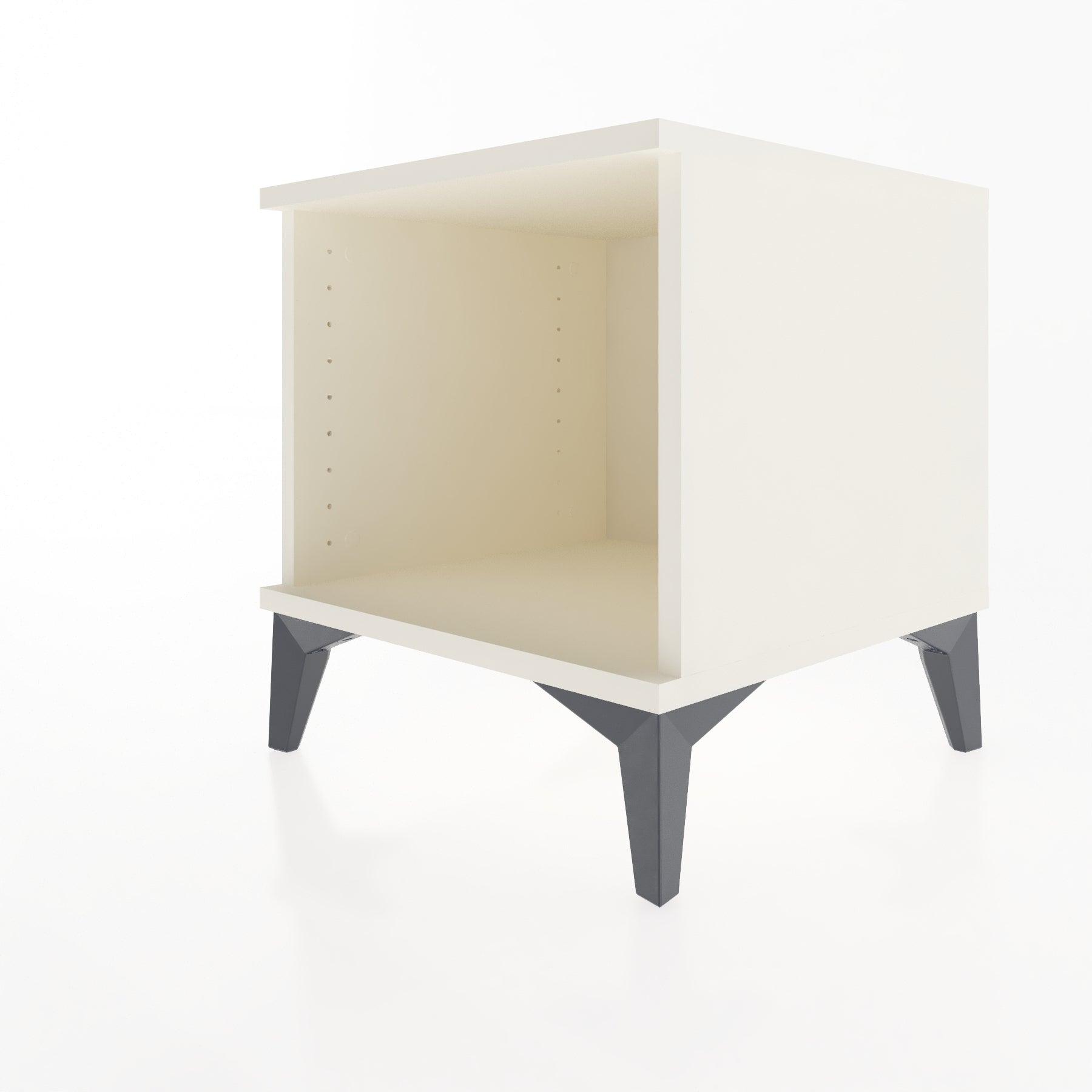 Woodntry Modular Nightstand Moonstone 44x44x36 cm with Shelf R4-1
