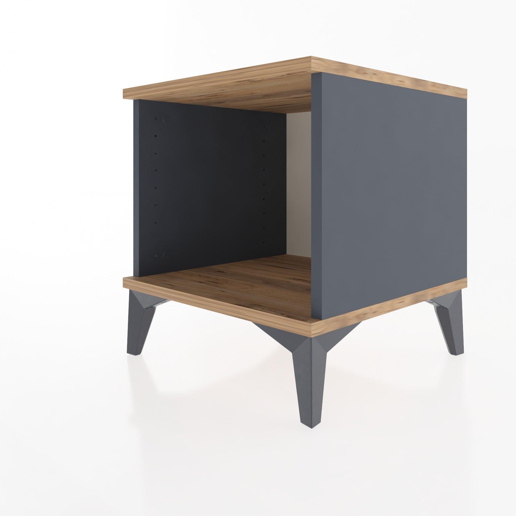 Woodntry Modular Nightstand Anthracite 44x44x36 cm Shelf R4-2