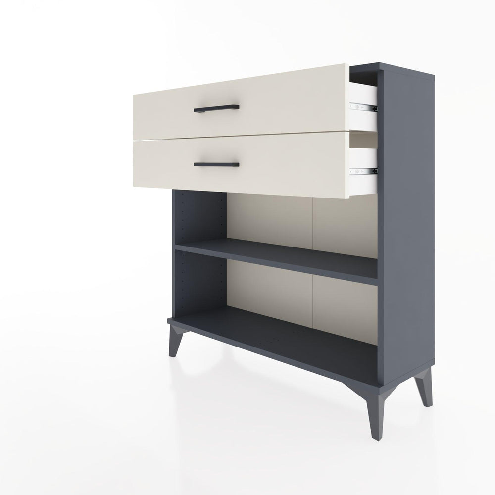 Woodntry Modular Dresser Anthracite 88x30x84 cm with Drawers and Shelves CR4-2
