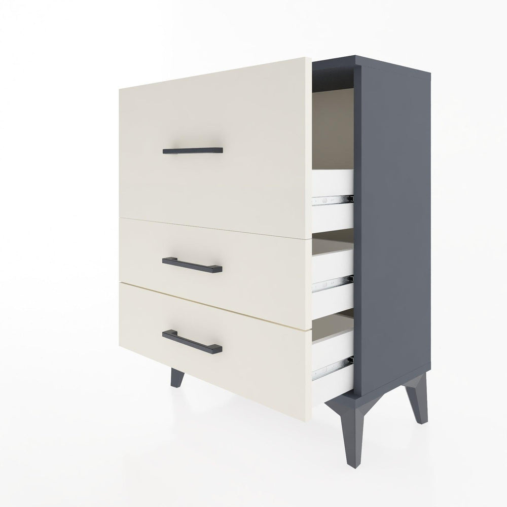 Woodntry Modular Nightstand Anthracite 60x30x68 cm Drawer C4-2