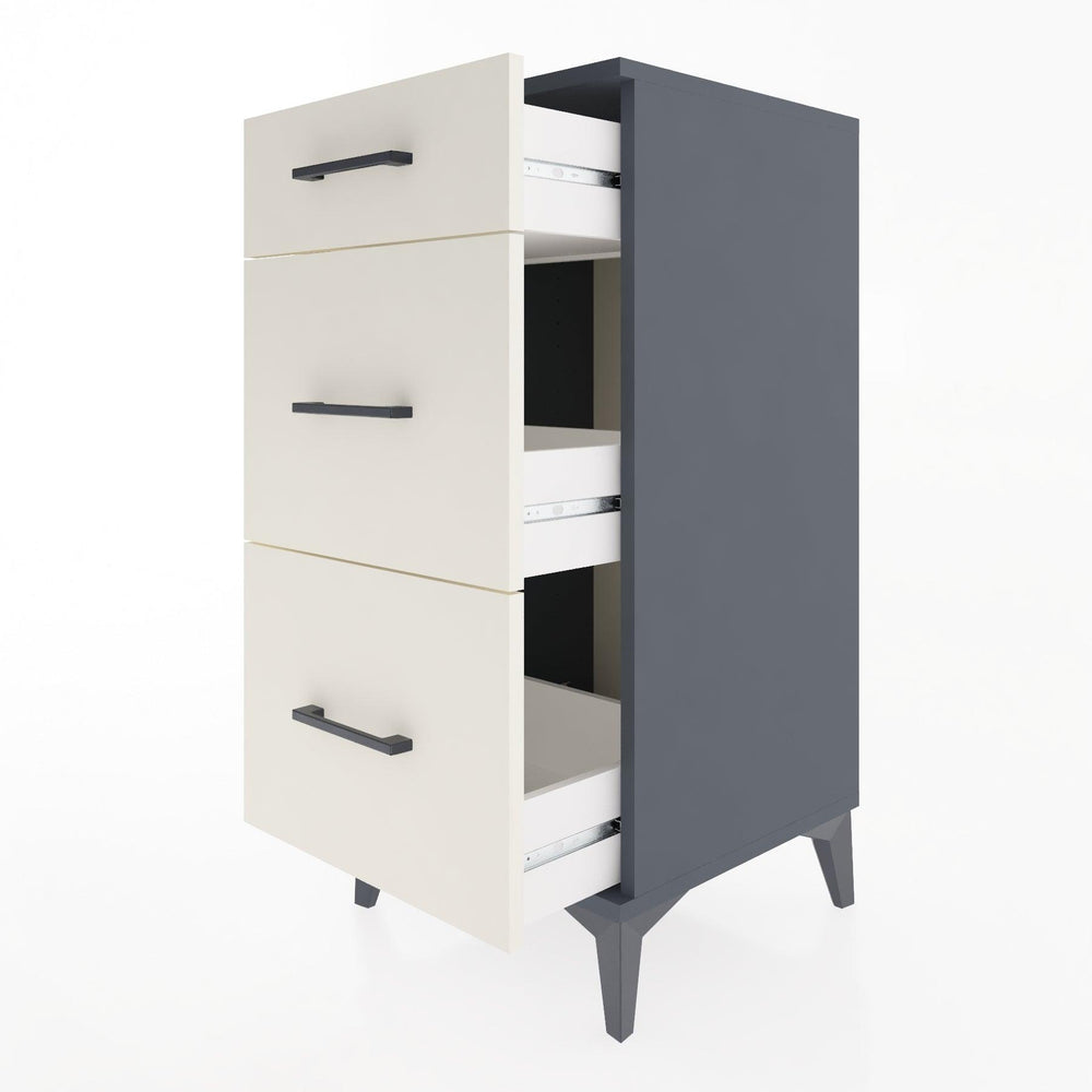 Woodntry Modular Nightstand Anthracite 44x44x84 cm Drawer C4-2