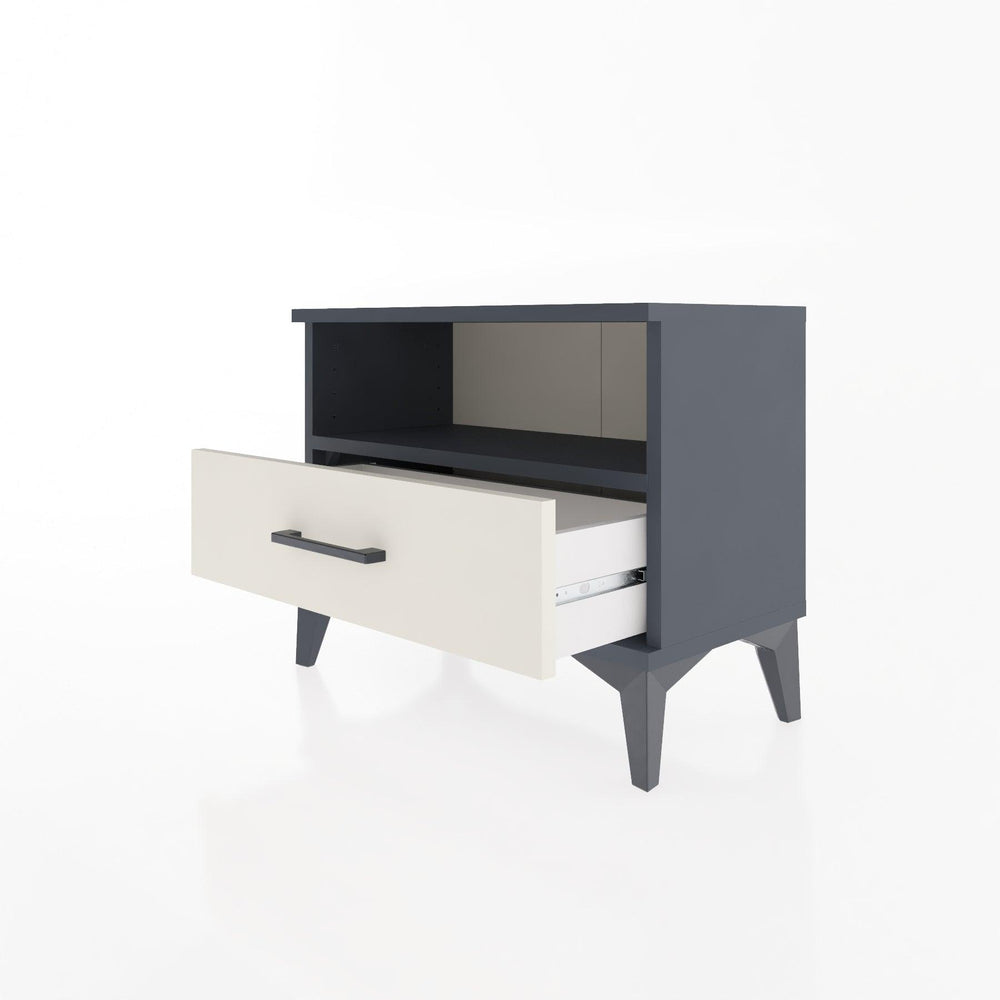 Woodntry Modular Nightstand Anthracite 60x30x36 cm with Drawers and Shelves CR4-2