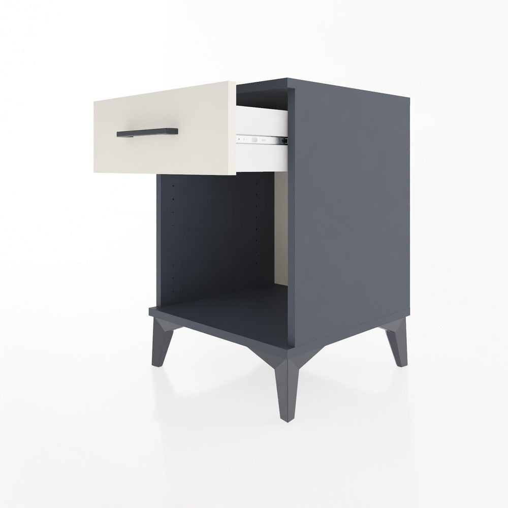 Woodntry Modular Nightstand Anthracite 44x44x52 cm with Drawers and Shelves CR4-2