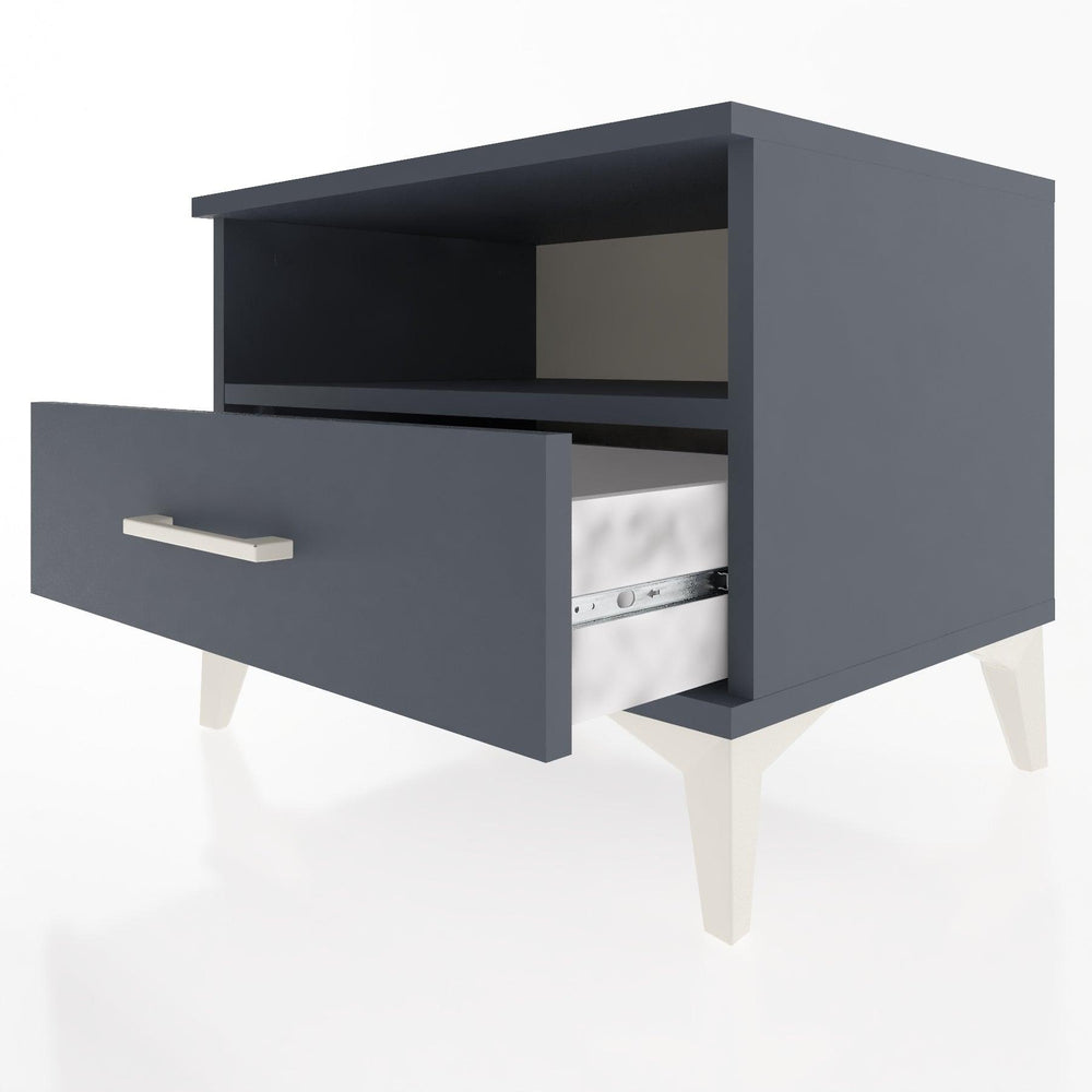 Woodntry Modüler Komodin Antrasit 60x44x68 cm Çekmeceli ve Raflı CR4-2