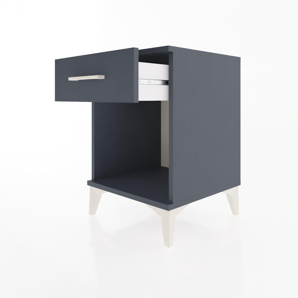Woodntry Modular Nightstand Anthracite 44x44x52 cm with Drawers and Shelves CR4-2