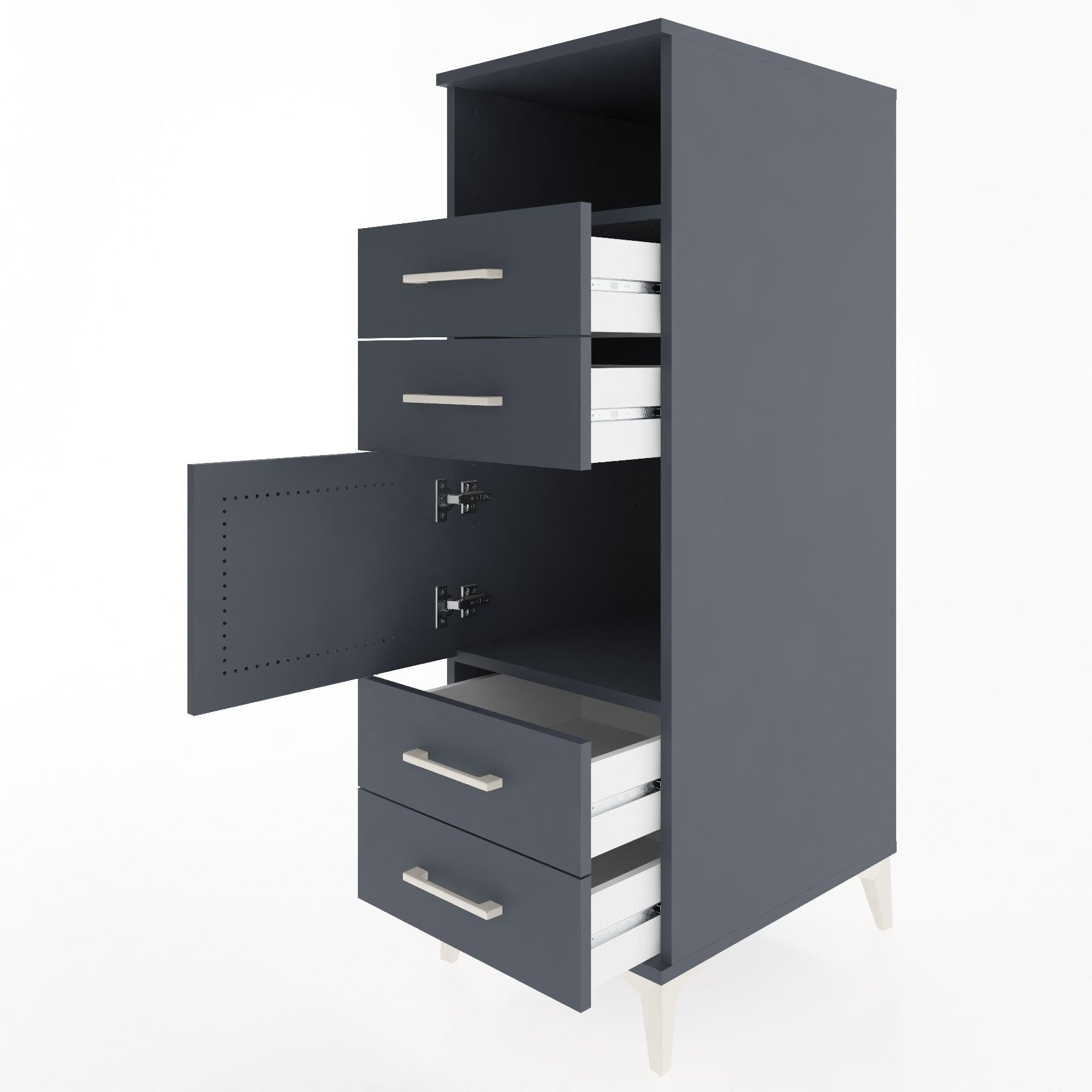 Woodntry Modular Cabinet Anthracite 44x30x122 cm Functional F54-2