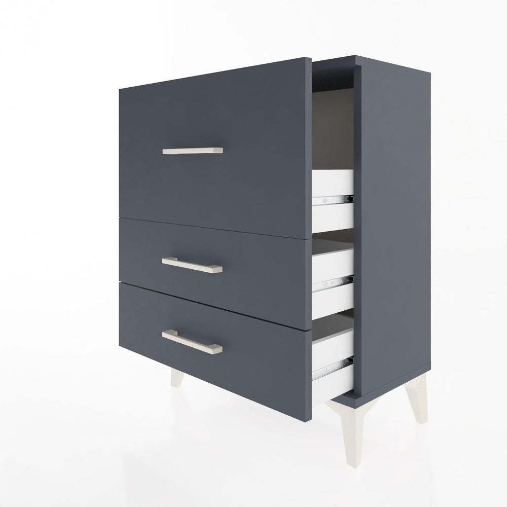 Woodntry Modular Nightstand Anthracite 60x30x68 cm Drawer C4-2