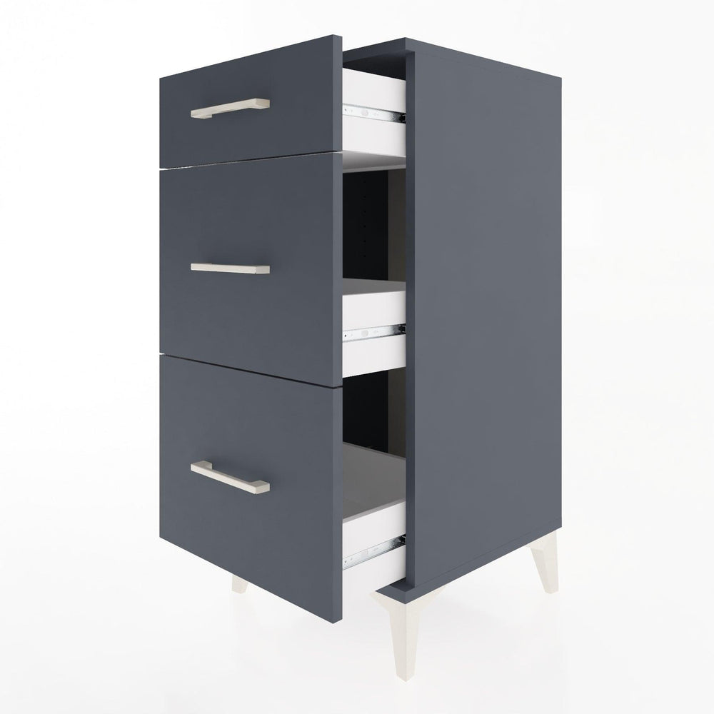 Woodntry Modular Nightstand Anthracite 44x44x84 cm Drawer C4-2