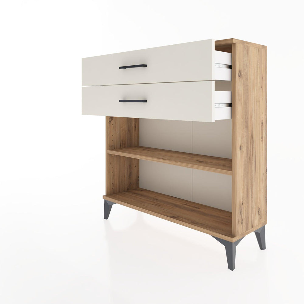 Woodntry Modular Dresser Pine 88x30x84 cm with Drawers and Shelves CR4-3