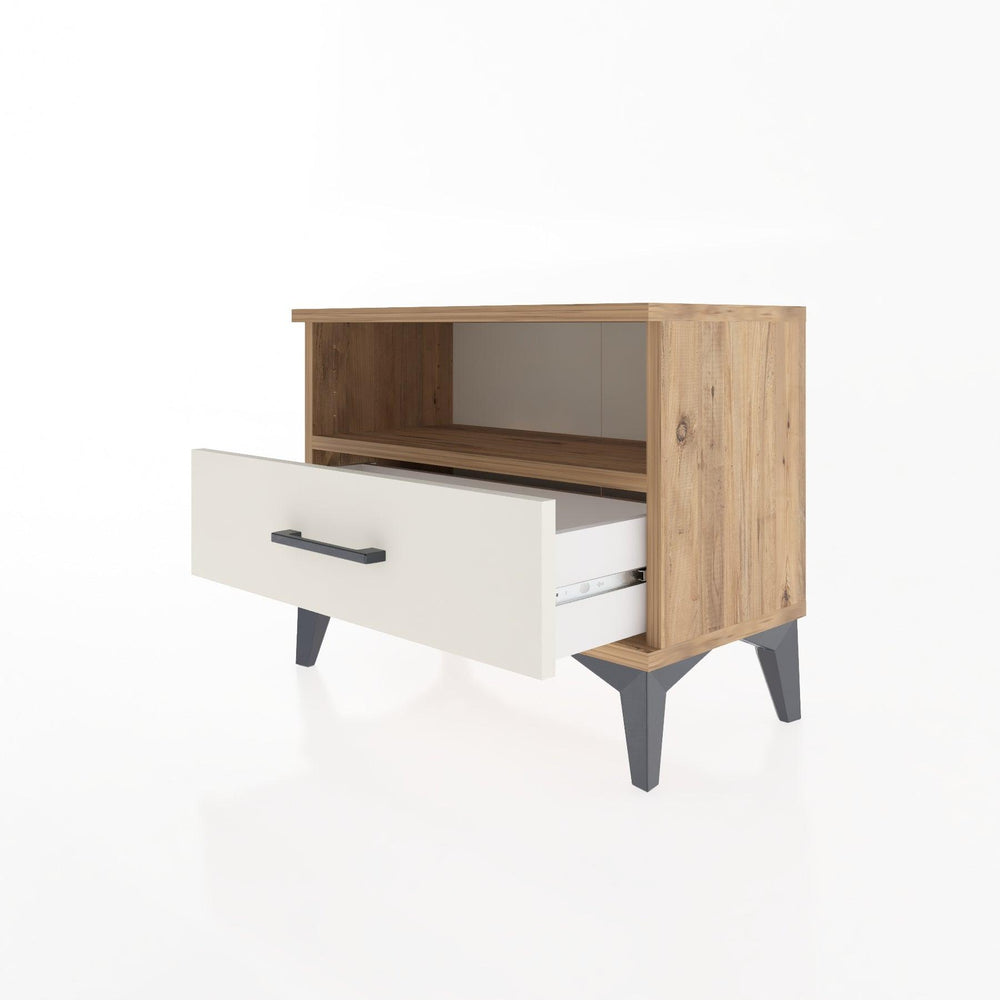 Woodntry Modular Nightstand Pine 60x30x36 cm with Drawers and Shelves CR4-3