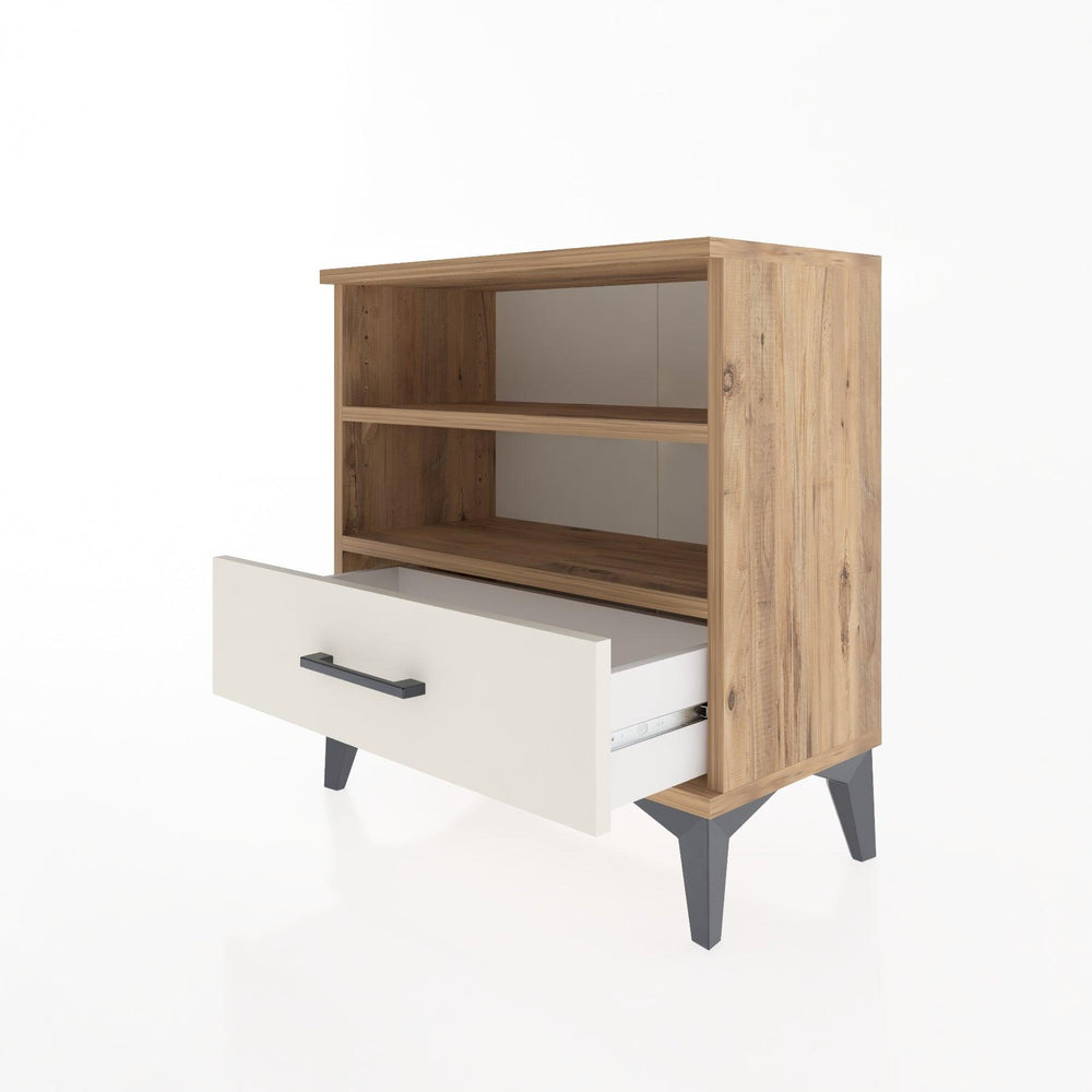 Woodntry Modular Nightstand Pine 60x30x52 cm with Drawers and Shelves CR4-3