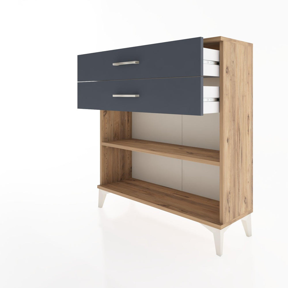 Woodntry Modular Dresser Pine 88x30x84 cm with Drawers and Shelves CR4-3