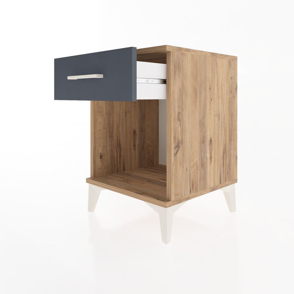 Woodntry Modular Nightstand Pine 44x44x52 cm with Drawers and Shelves CR4-3