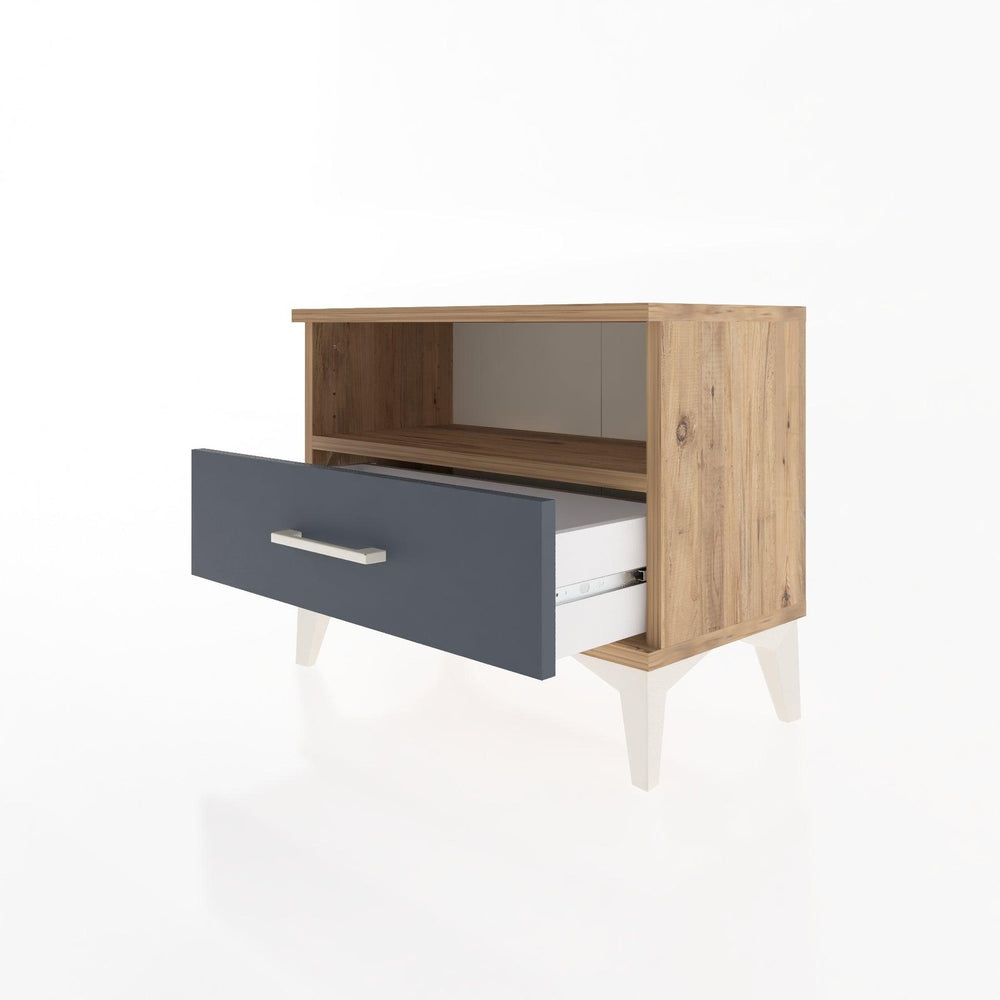 Woodntry Modular Nightstand Pine 60x30x36 cm with Drawers and Shelves CR4-3